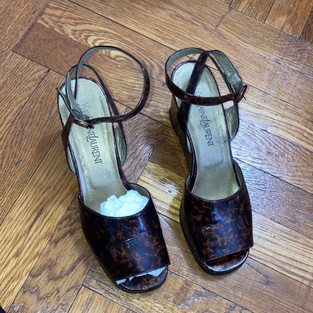 Yves Saint Laurent Tortoiseshell Heels. Excellent condition